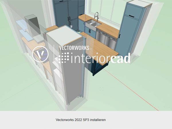 Vectorworks 2022 SP3 Build 636848 64位德语版安装教程